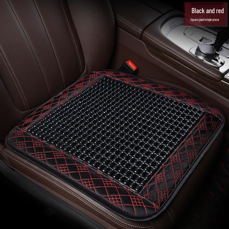 2024 Summer Car Seat Cushion with Wooden Bead Lumbar Support