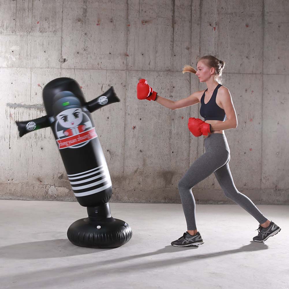 Inflatable Vertical Boxing Column Tumbler Inflatable Sandbag Decompression Fitness Toy