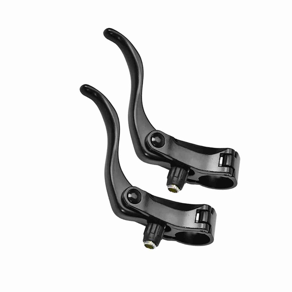 1pair Aluminum Alloy 24mm Mountain Bike Disc Brake Bar Handle   Cycling Accessory (Black)