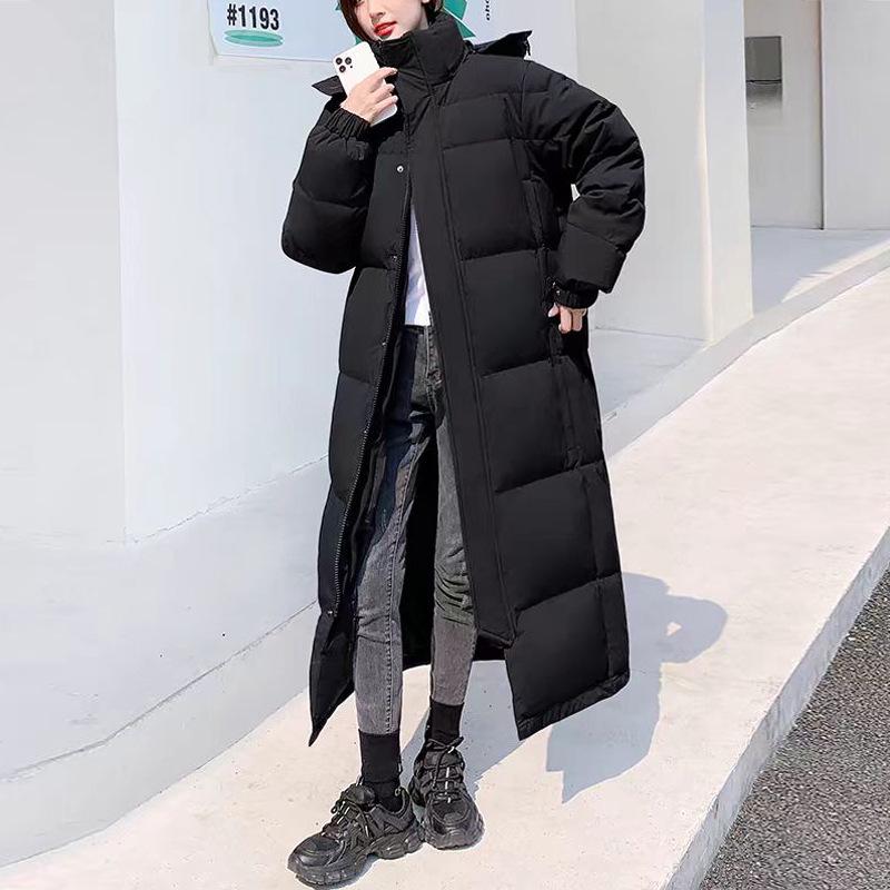 Women's High-End Long Thickened Winter Duck Down Coat - Chinese Style Pinghu Jacket