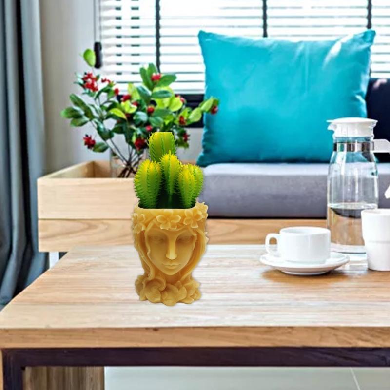 3D Goddess Pen Holder Flower Pot Silicone Molds Epoxy Resin Mold DIY Crafts Plaster Mold Dried Flower Resin Decor