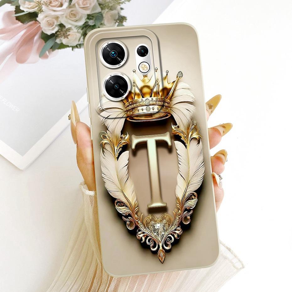 Fashion Crown Letter Couple Phone Case For Infinix Zero 30 4G 5G Soft Silicone Cases For Infinix Zero30 X6731 X6731B Bumpers