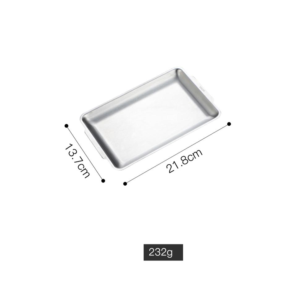 

Толстая золотая тарелка из нержавеющей стали для ресторана, шашлык для рыбы, морепродуктов, суши, тарелка, прямоугольный большой плоский поднос для хранения