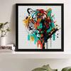 New Arrival 5D DIY Full Circle Diamond Painting "Painted Tiger" Embroidery Cross Stitch Home Decor Gift