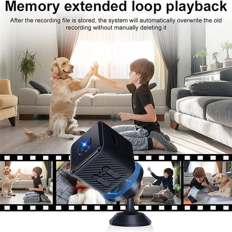 ABBY-1080P HD Mini Wifi Kamera Smart Home Sicherheitskamera Camcorder Nachtsicht Professionelle Bewegungserkennung Tragbar