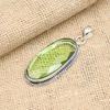 Green Amethyst Gemstone Handmade 925 Sterling Silver Pendant Jewelry For Christmas
