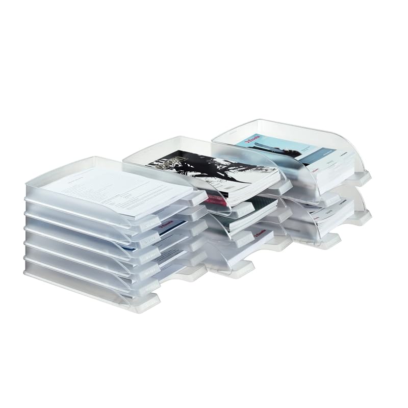 LEITZ Plus Letter Tray Standard A4 Vertical 500 Sheet Capacity Clear 5227-10-03
