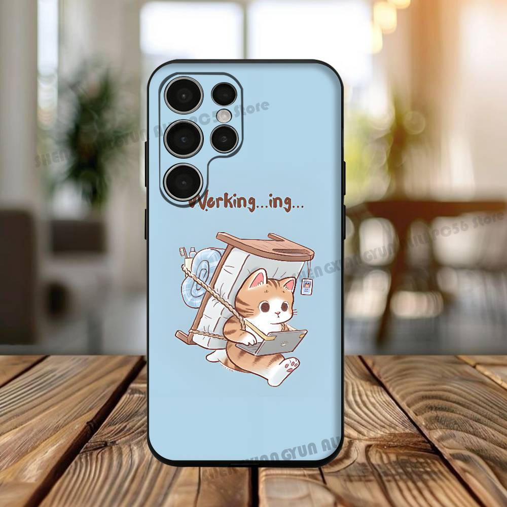 

Cute Sign Phone Case For Samsung S24 25 23 22 21 20 Plus Ultra 5G Lite Shockproof Cover Samsung S235G