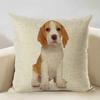 Nordic Animal Portrait Decorative Cushion Cover Dog Fashion Sofa Pillow Cover 45x45cm Linen Children's Gift Dog Companion