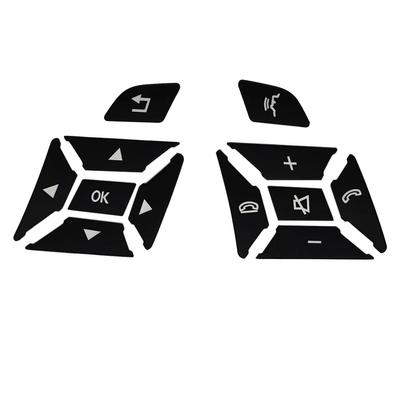 Schwarzer Lenkradknopfschalter-Zierabdeckungsaufkleber für Mercedes Benz ABCE Ml Gl Cla Gla Glk Sl-Klasse W176 W212 W204
