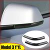 For Tesla Model 3 Y YL Juniper Highland 2025-2020 2026 ABS Rearview Mirror Anti-collision Strips Trim Anti-scratch Sticker Cover