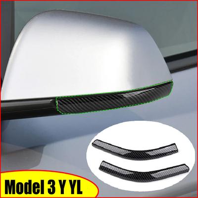 Pour Tesla Model 3 Y YL Juniper Highland 2025-2020 2026 ABS Bandes Anti-collision Rétroviseur Garniture Autocollant Anti-rayures Couverture