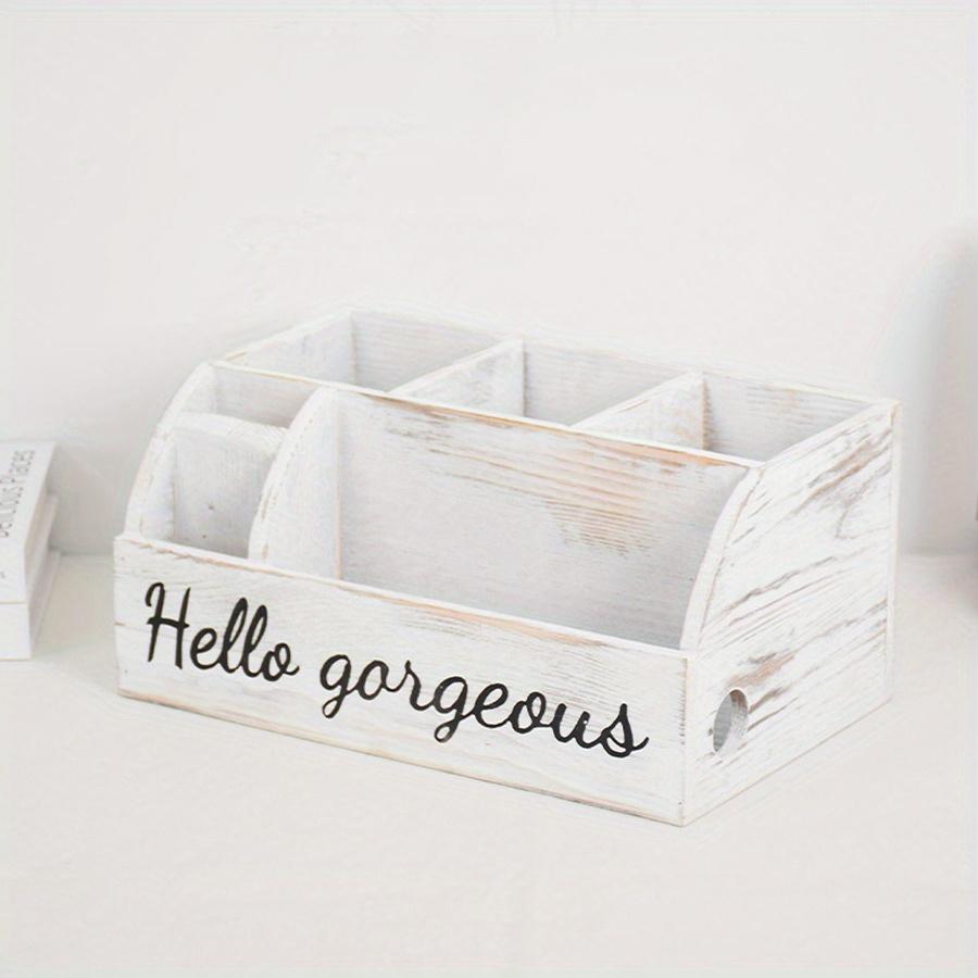 

Потертый Деревенский Деревянный Настольный Органайзер для Офиса Полка Настольный Домашний Органайзер Ящики для Хранения Идеально Подходит для Хранения Ювелирных Изделий Витрина для Стола Туалетного столика 1pc