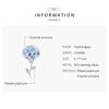 Bamoer 3D Blue Color Flower 925 Sterling Silver Hydrangeas Pendant Charms Fit Original Bracelet Jewelry