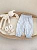 Girls Summer Lightweight Floral Mosquito-Repellent Pants Breathable Cuffed Harem Trousers