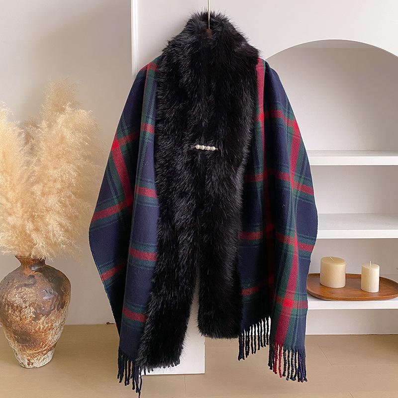 

Winter Imitation Cashmere Scarf Women S Autumn And Winter Long Outer Air Conditioner Shawl Double-Sided Warm Scarf 200x83cm