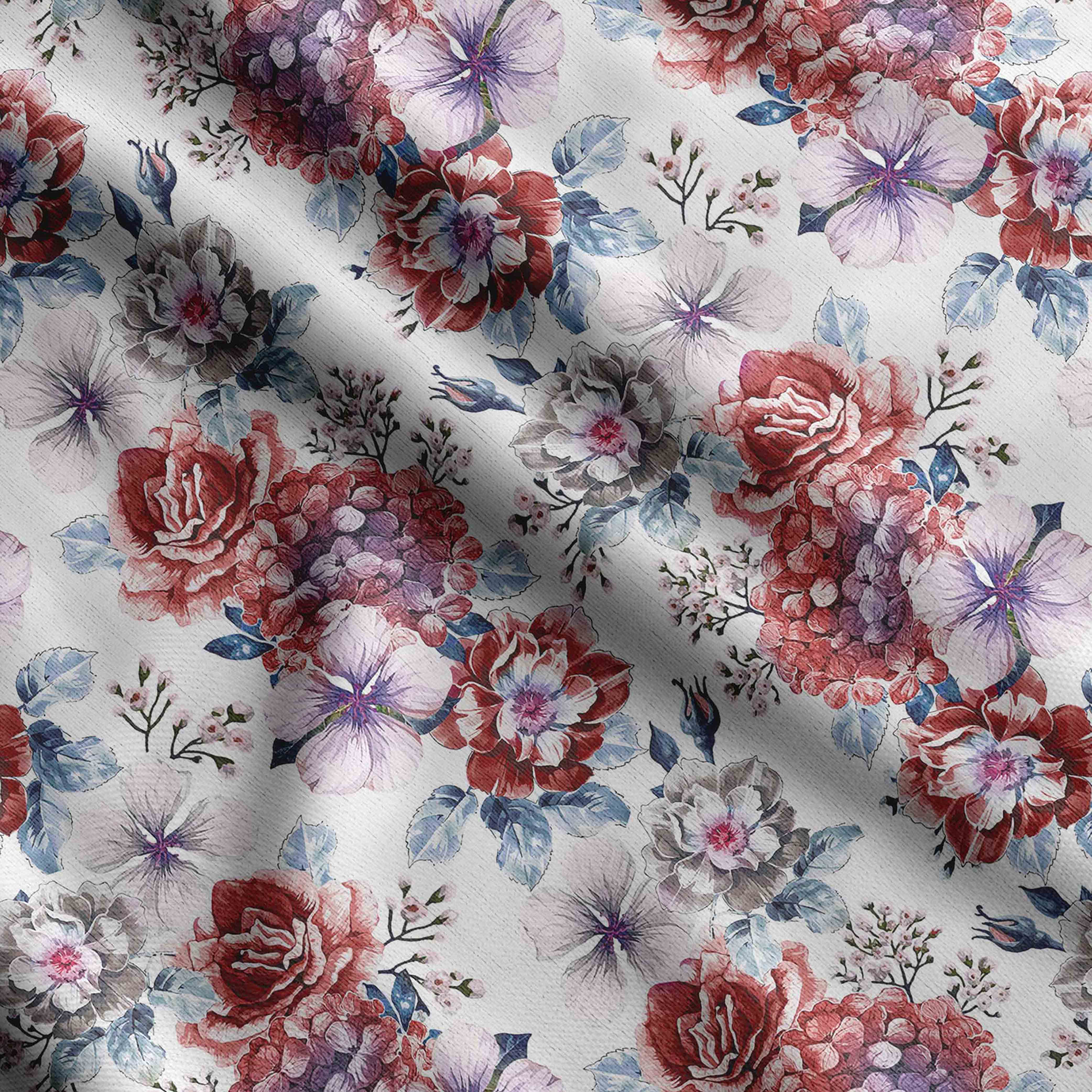 

Китайський квітковий принт Soimoi, бавовняний кембрік, стьобальна тканина, продана The Yard шириною 42 дюйми, бавовняна тканина середньої щільності, 42 Inch Wide - Cotton Cambric червоний