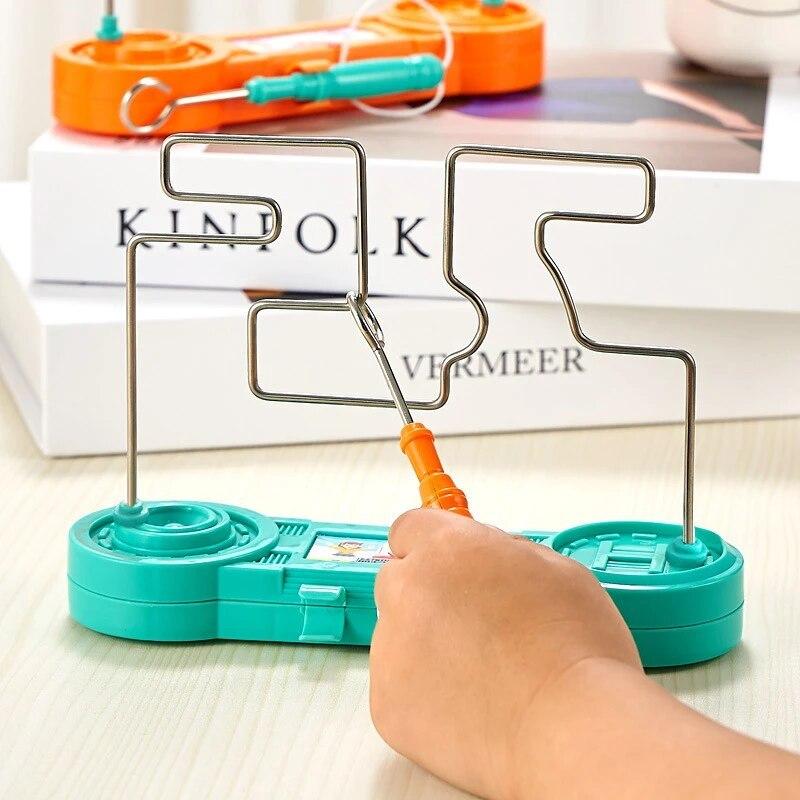 Electric Touch Maze Puzzle Toy Montessori Focus Training Game Creative Educational Fire Line Impact Challenge for Kids Gift