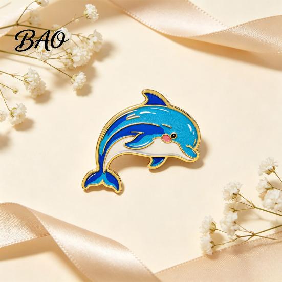 Spilla Animali Marini Cartone Animato Mare Metallo, Delfino Balena Cavalluccio Marino Polpo Smalto Distintivo Spilla Pin, Cappelli Borse Sciarpe Vestiti Accessorio Decorativo