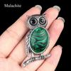 1Pc, Halloween Owl Shape Reiki Healing Crystal Pendant Brooch Pin, Unique Dual Purpose Design, for DIY Unisex Necklace Accessories or Hanging Clothes