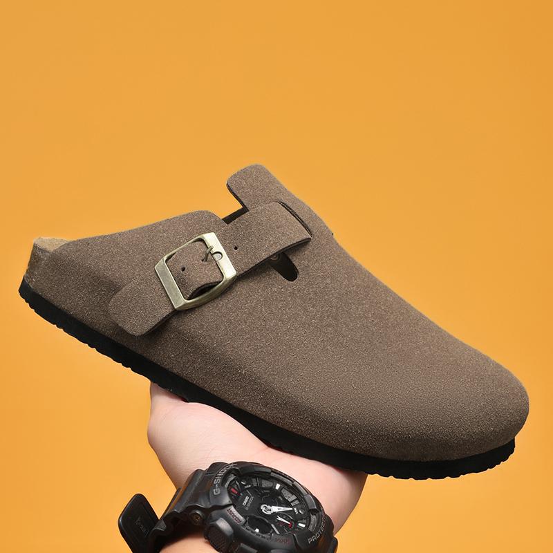 

Классическая обувь Сабо Тапочки Женские Мужские Мягкая стелька Замшевые сандалии с поддержкой свода стопы Модные пляжные шлепанцы Домашние мужские мюли 36