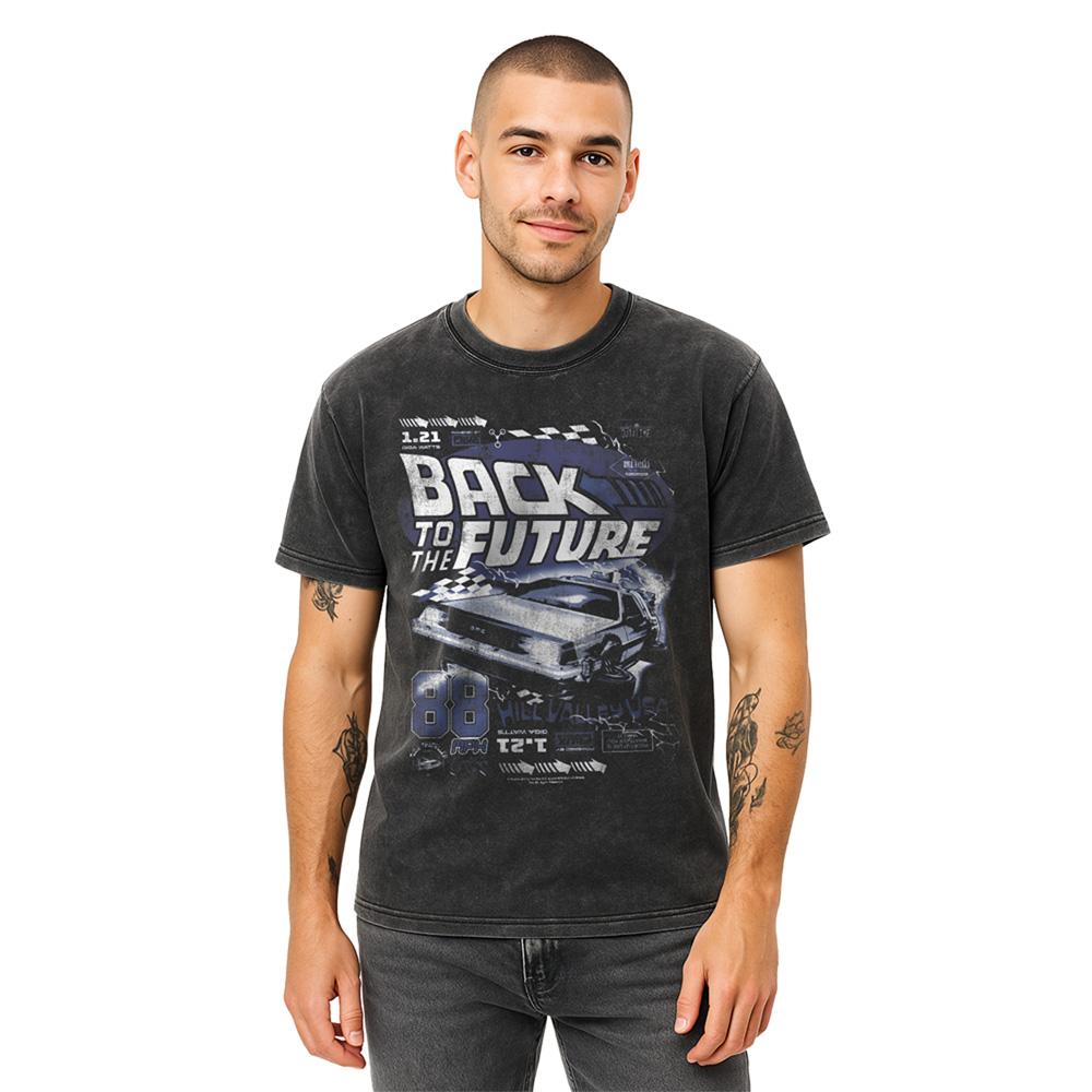 Back To The Future Unisex Adult Hill Valley Vintage T-Shirt