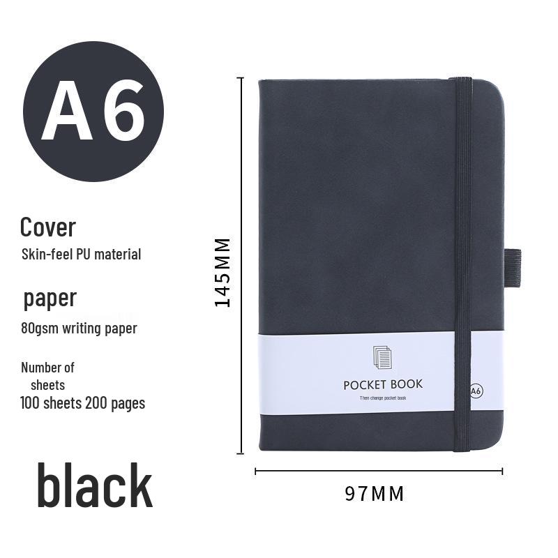 A5/A6 Ribbon Binding Business Notebook with Elastic Band and Customizable Logo