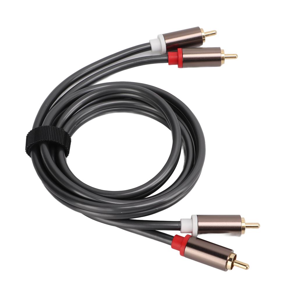 2Pcs RCA Cables Cord 2 To 2 AV 4 Head Power Amplifier Audio Cable for Subwoofers 3.3ft Long