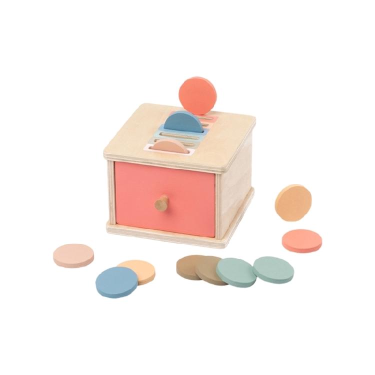 Safe Wooden Shape Color Sorting Box Geometric Educational Toy for Toddlers Learning Activity