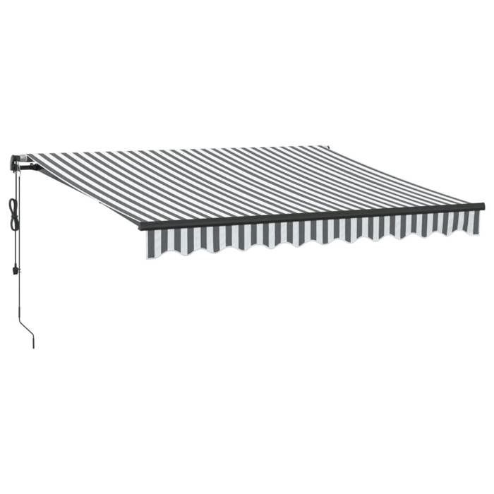 VidaXL Auvent rétractable automatique anthracite et blanc 300x250 cm, auvent, auvent de porte, auvent de jardin, store, 3310225