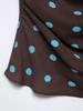 Retro Blue Polka Dot Spaghetti Strap Tank Top for Women - Summer 2026 Collection