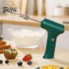 Stainless Steel Mixing Heads Cordless Electric Egg Beater with Double Head 3 Speeds Handheld Whisk Speed Modes Portable for Cake Bread Desserts