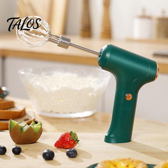 Stainless Steel Mixing Heads Cordless Electric Egg Beater with Double Head 3 Speeds Handheld Whisk Speed Modes Portable for Cake Bread Desserts