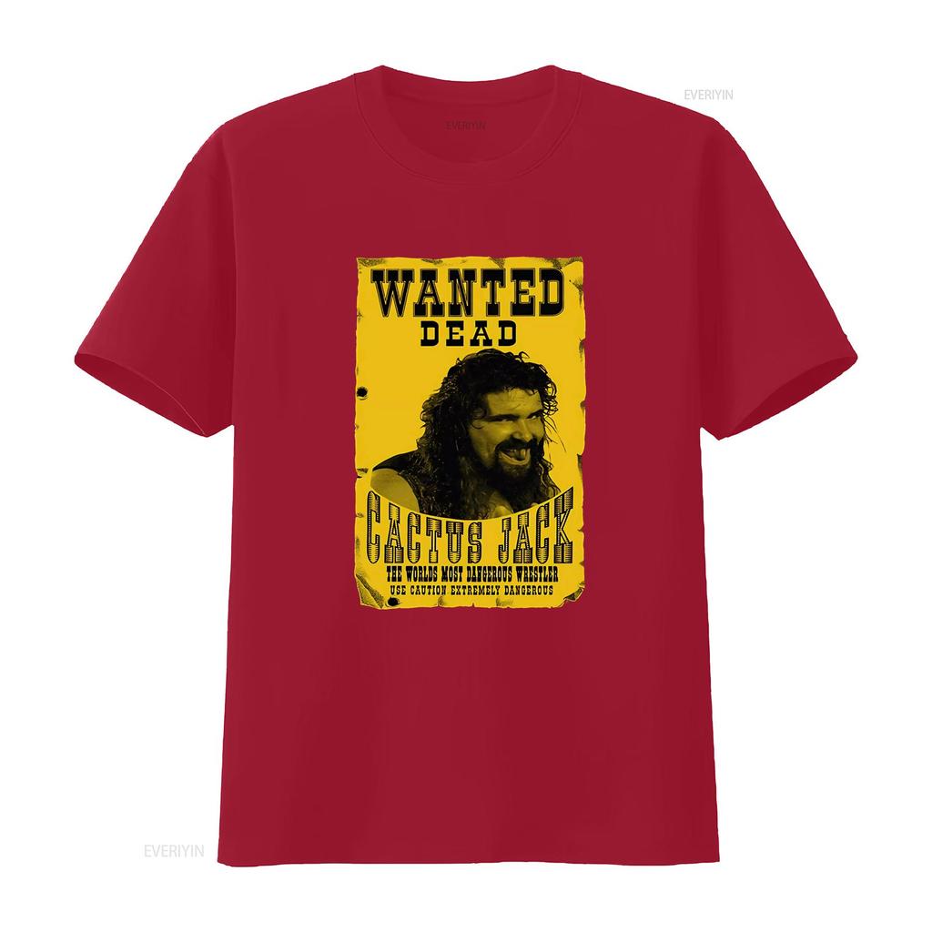 Cactus Jack Wanted Dead 90er Jahre T-Shirt vintage Gewaschen Dehnbar Streetwear Grafik Atmungsaktiv Lässig Vielseitig