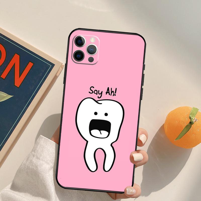 Dentist Tooth Funda Case For iPhone 15 14 16 Pro Max 11 12 13 Pro Max Mini XR 16e 16 15 Plus Phone Cover