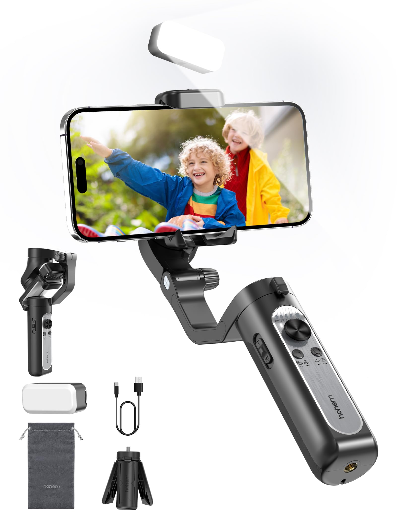 Hohem ISteady XE Kit Gimbal Stabilizer 3-Axis Handheld Universal Portable & Foldable Stabilizer for Smartphone Video Recording hohem iSteady XE Kit