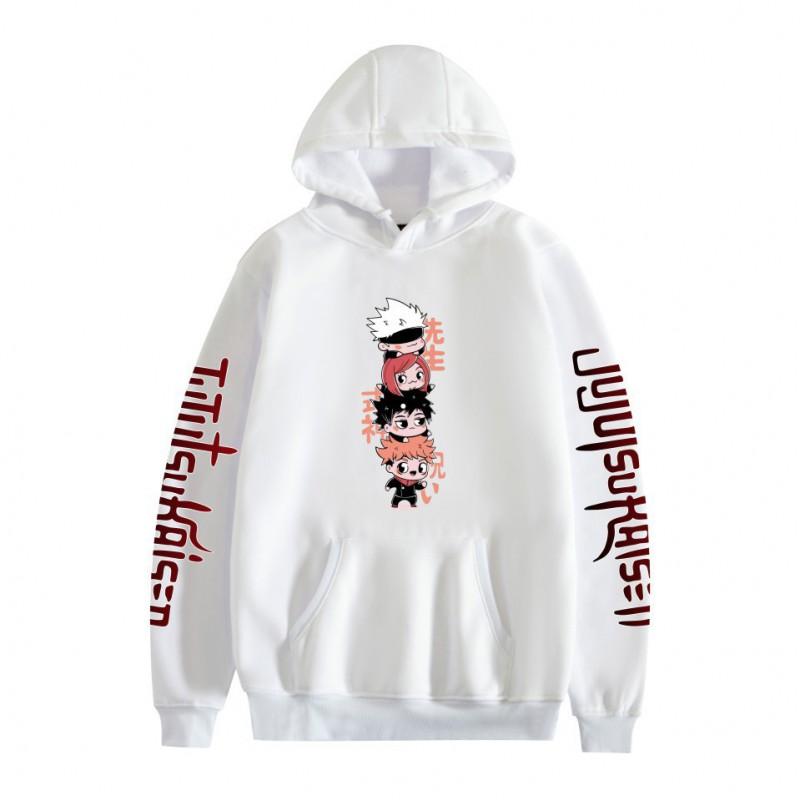Jujutsu Kaisen Anime Hoodie Cartoon Print Loose Fit Sweatshirt Teens Couples