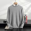 Crew neck cashmere sweater knitted soft waxy cashmere sweater solid color warm