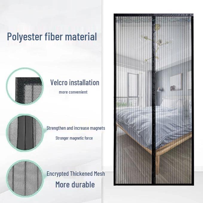 Magnetic Anti-Mosquito Velcro Door Curtain for Living Room Partition