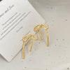 Fashion Bowknot Star Stud Earrings For Women Girls Copper Color Versatile Earring Party Zircon Accessories Gifts