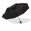 1pc Love Heart Decorations Automatic Folding Umbrella - Portable Collapsible Design, 8-Rib Iron Frame, Durable Fabric Yy251125026