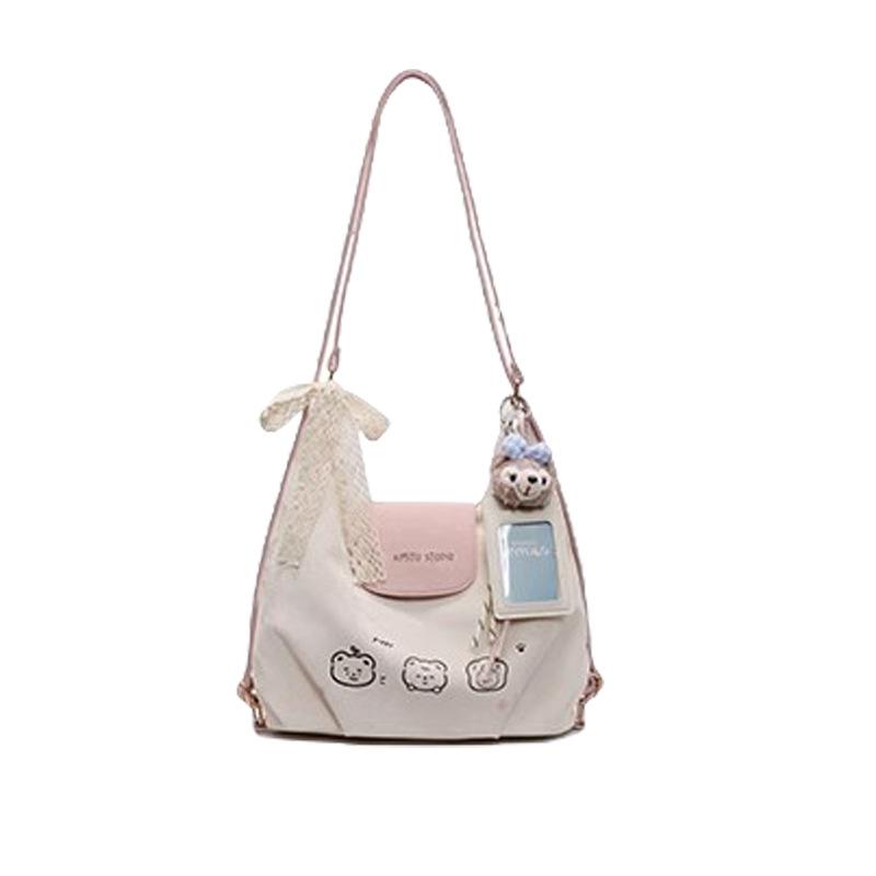 Tote bag 2025 new autumn and winter women's bag, large capacity, cute shoulder bag for commuting, versatile large backpack