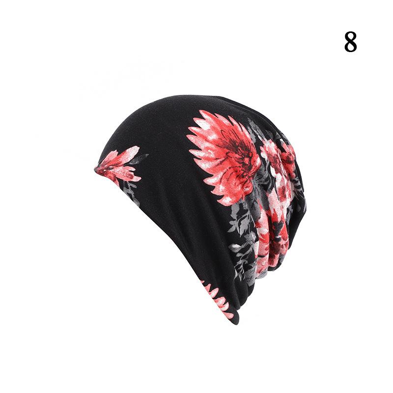 Women Printed Warm Beanie Hats Chemotherapy Cap Summer Thin Cap Turban Tube Bandana Headband Soft Stretch Bonnet Nurse Cap