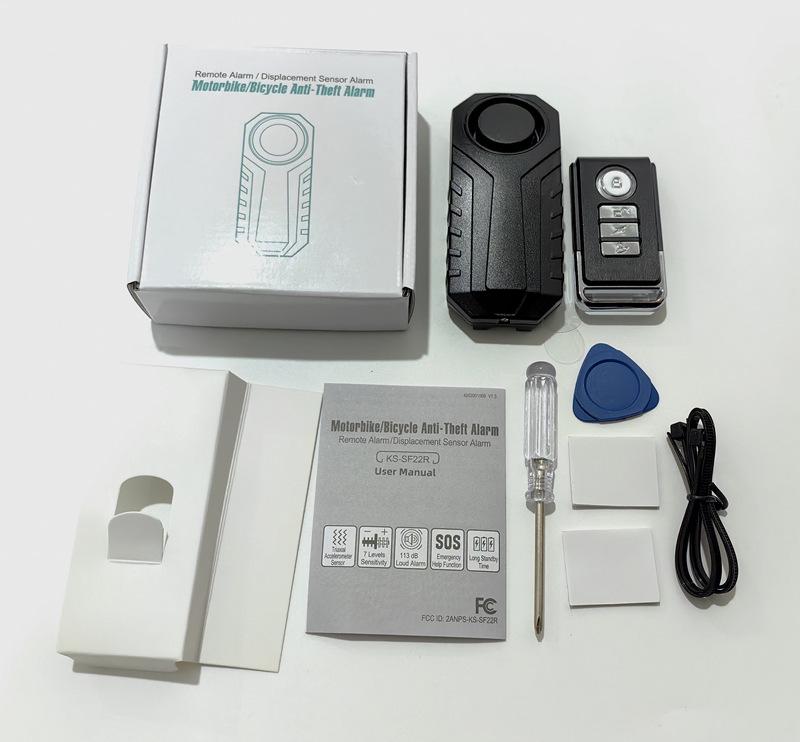 SF22R Wireless Remote Vibration Alarm for Electric Bikes & Cars with Displacement Sensor