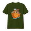 New Limited Noahs Ark Boat With Cats Religious Christian Cat Lover T Shirt Vintage Washed Homme Top For Everyday Wear