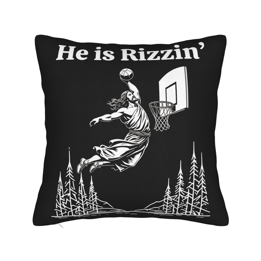 Pillow Cover He Is Risen Boho Easter Christian Jesus Vintage Pillow Case For Sofa Bedroom Home Decor Pillowcases