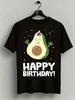 1pc Mens Graphic T Shirt Happy Birthday Cartoon Avocado Print Short Sleeve Crew Neck
