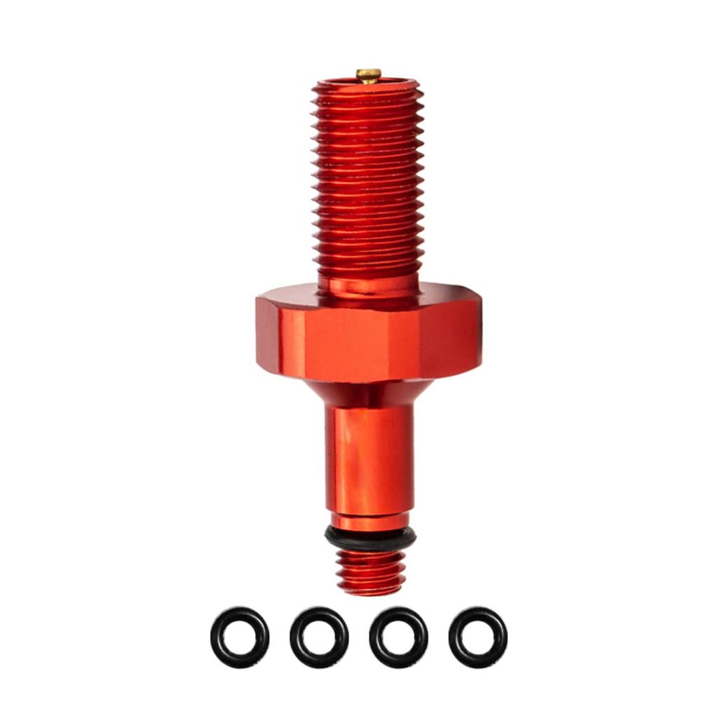 Bike Valve Adapter Conversion Tool Aluminum Alloy Rear Shock Absorber Inflatable Joint Red