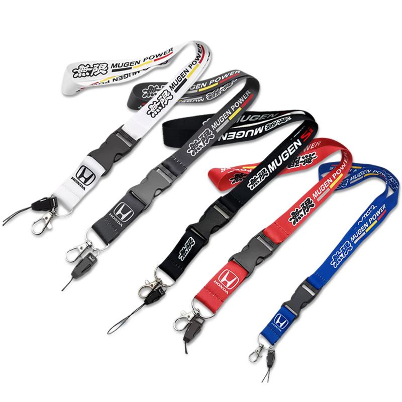 Lanyard Keychain Work Card ID Cell Phone Key Hanging Neck Lanyard For Honda Mugen Jazz Insight Freed Fit CRV Civic Accord City IP8