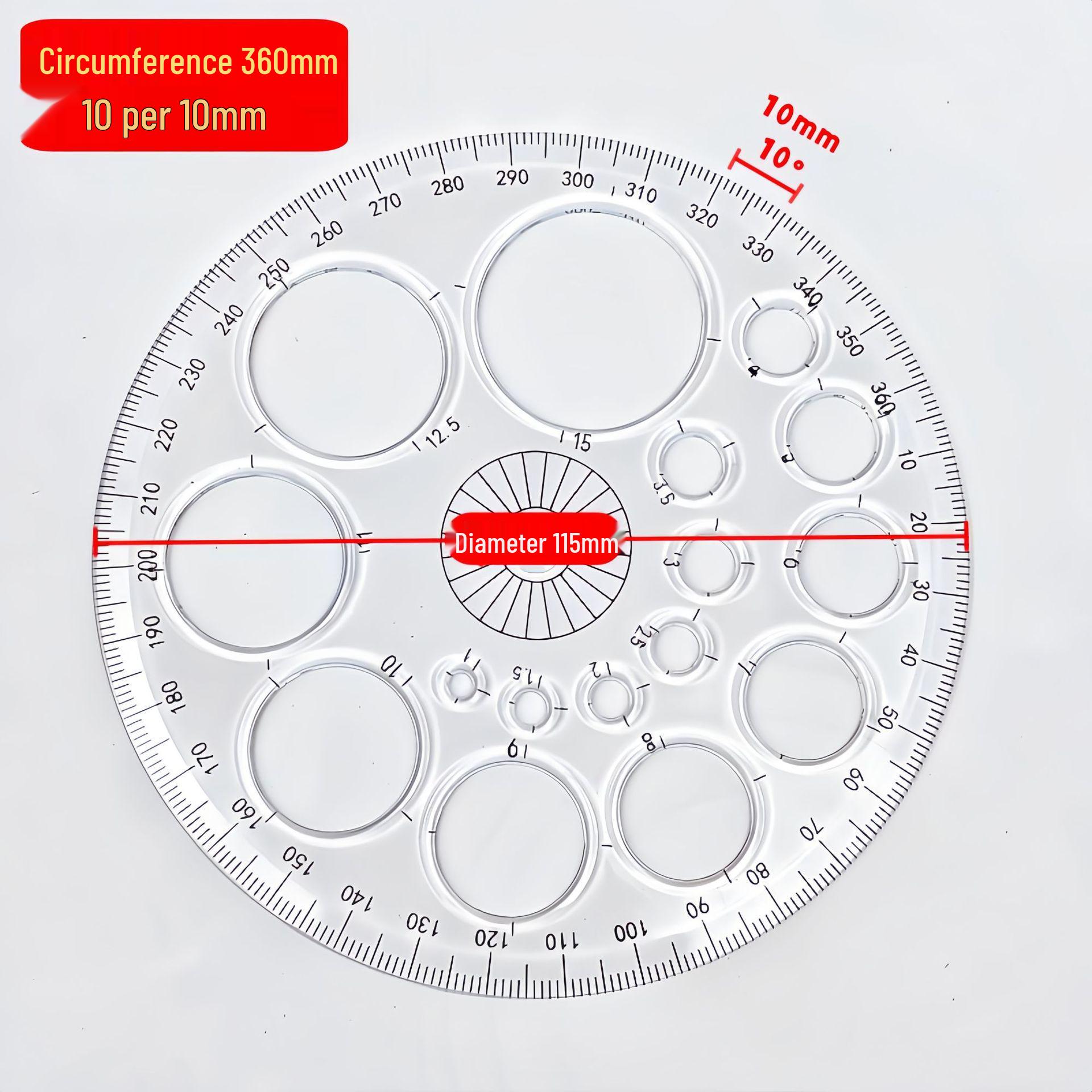 

Large 360° Protractor and Geometry Set for School – Draw and Measure Angles, Circles, and More Minor Scratches, No Returns